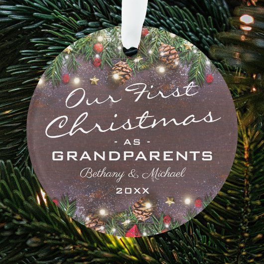 Premier Noël rustique en tant que grands-parents