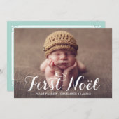 Premier noeud | Faire-part de naissance de vacance (Devant / Derrière)