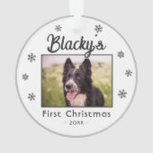Premier nom de chiot de Noël Flocons de neige Phot (dos)