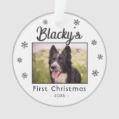 Premier nom de chiot de Noël Flocons de neige Phot (devant)