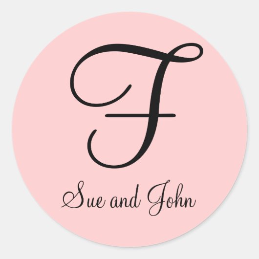 Premier nom et Dernier noir initial sur Sticker ro (Devant)