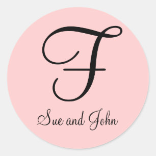 Premier nom et Dernier noir initial sur Sticker ro