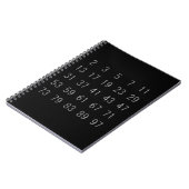 Premier Numbers Mathmatica Science Geek notebook Notitieboek (Linkerzijde)