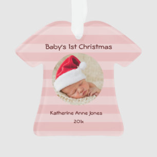 Premier ornement d'acrylique de Noël du bébé