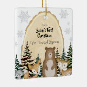 Premier ornement d'animaux en bois de Noël pour bé (Droite)