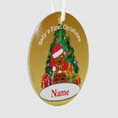 Premier ornement d'arbre de Noël du bébé (devant)