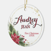 Premier ornement d'arbre de Noël du bébé (Gauche)