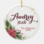 Premier ornement d'arbre de Noël du bébé (Dos)