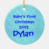 PREMIER ORNEMENT D'ARCHE DE NOËL NOAHS DU BÉBÉ (Dos)