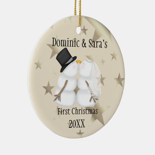 Premier ornement de baiser mignon de Noël de (Droite)