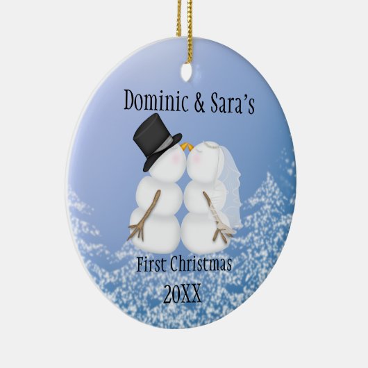 Premier ornement de baiser mignon de Noël de (Droite)