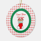 Premier ornement de bas de Noël de jumeaux (Gauche)