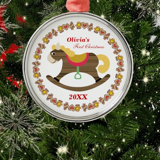 Premier Ornement de Cheval Rocking de Noël pour bé