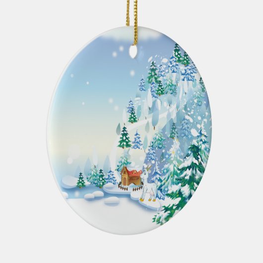 Premier ornement de chèvre de Noël du bébé (Droite)