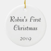 Premier ornement de coutume d'ornement de Noël du (Dos)