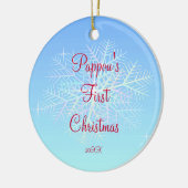 Premier ornement de flocon de neige de Noël de (Gauche)