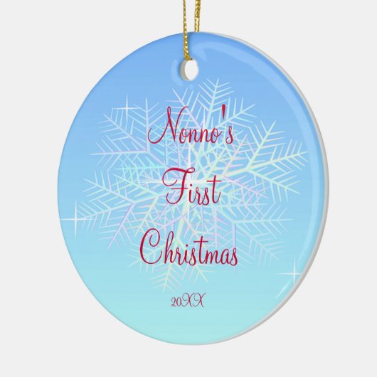 Premier ornement de flocon de neige de Noël de (Gauche)