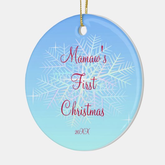 Premier ornement de flocon de neige de Noël de (Gauche)