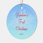 Premier ornement de flocon de neige de Noël de la (Gauche)