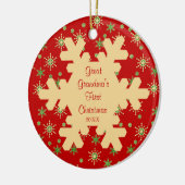 Premier ornement de flocon de neige de Noël de la (Gauche)