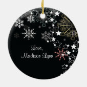 Premier ornement de flocon de neige de Noël de la (Dos)