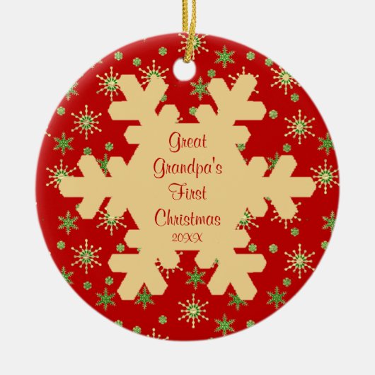 Premier ornement de flocon de neige de Noël du (Devant)