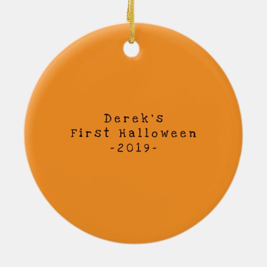 Premier ornement de Halloween du bébé mignon de (Dos)