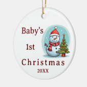 Premier ornement de neige de Noël pour bébé (Gauche)