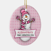 Premier ornement de neige de Noël pour bébé (Droite)