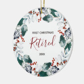 Premier ornement de Noël à la retraite (Gauche)