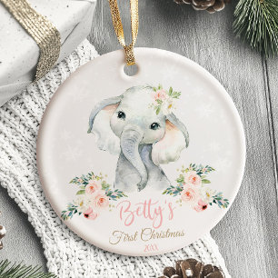 Premier ornement de Noël animaux Safari