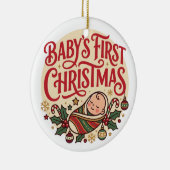 Premier ornement de Noël de bébé (Droite)