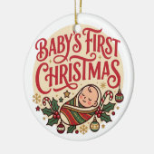 Premier ornement de Noël de bébé (Gauche)