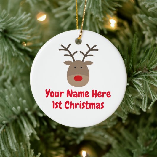 Premier ornement de Noël de bébé avec de mignons r (Arbre)