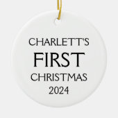 Premier ornement de Noël de bébé, bébé 1er Noël (Devant)