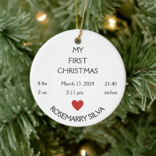 Premier ornement de Noël de bébé, bébé 1er Noël