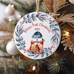 Premier ornement de Noël de bébé ours de bébé