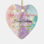 Premier ornement de Noël de bébé retour photo pers (Droite)