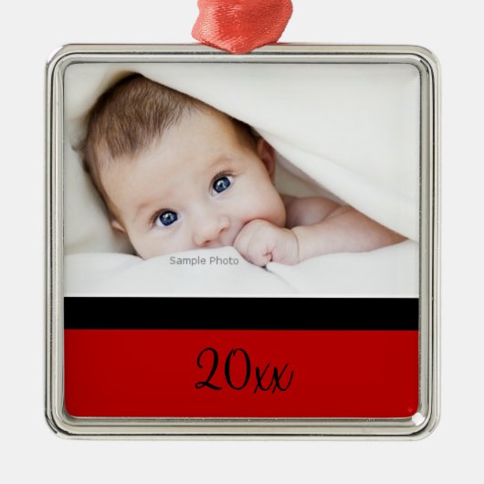 Premier ornement de Noël de bébés (Devant)
