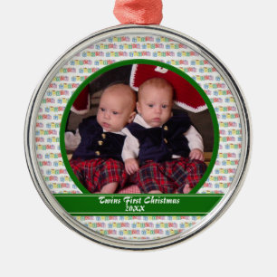Premier ornement de Noël de jumeaux