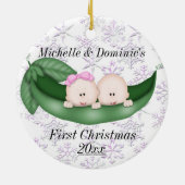 Premier ornement de Noël de jumeaux (Dos)