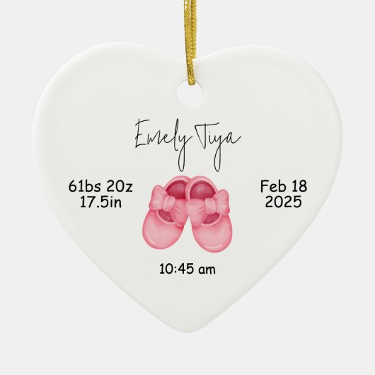 Premier ornement de Noël de la petite fille, premi (Devant)