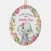 Premier ornement de Noël de l'éléphant doux (Droite)