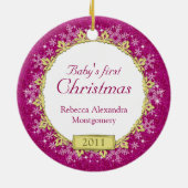 Premier ornement de Noël de l'enfant à flocon de n (Dos)