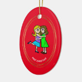 Premier ornement de Noël de Lesbian Couple (Gauche)