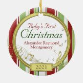 Premier ornement de Noël de Noël de bébé (Dos)