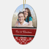 Premier ornement de Noël de photo de Noël du (Gauche)