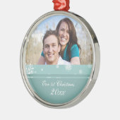 Premier ornement de Noël de photo de Noël du (Gauche)