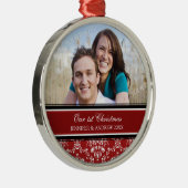 Premier ornement de Noël de photo de Noël du (Droite)