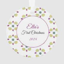 Premier ornement de Noël du bébé